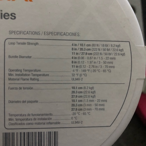 650 Pack of White Zip Ties sizes are 4in/8in/11in - Picture 8 of 8